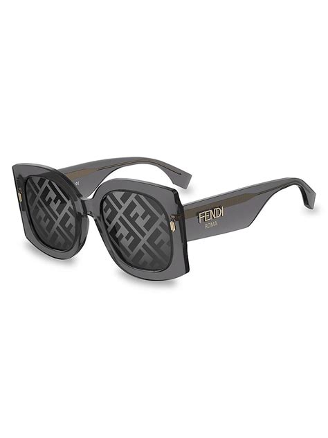 fendi 53mm square sunglasses|Fendi oversized sunglasses.